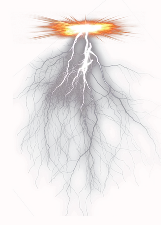 白色闪电光芒科技kv主视觉素材