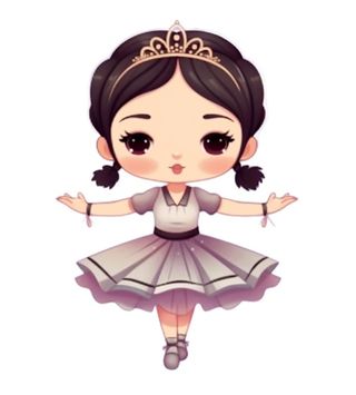 穿裙子跳舞的女孩免抠