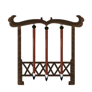 古代教育毛笔架插画_元素