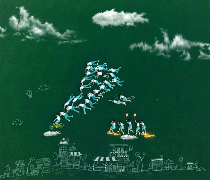 航拍毕业季纪念手绘创意PSD模板-47款psd模版下载