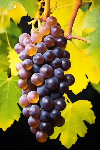 阳光下的成熟的葡萄摄影图