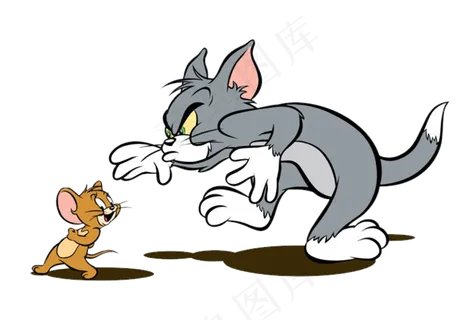 彩色动漫猫和老鼠图片
