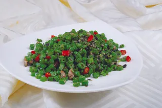 0911CC-335榄菜炒四季豆