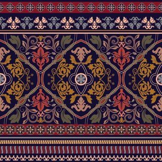 少数民族藏族特色花纹波西米亚风纹理背景图案设计AI矢量图片素材