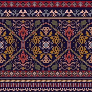 少数民族藏族特色花纹波西米亚风纹理背景图案设计AI矢量图片素材