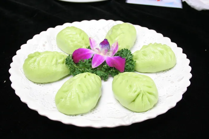 0076菜汁煎包