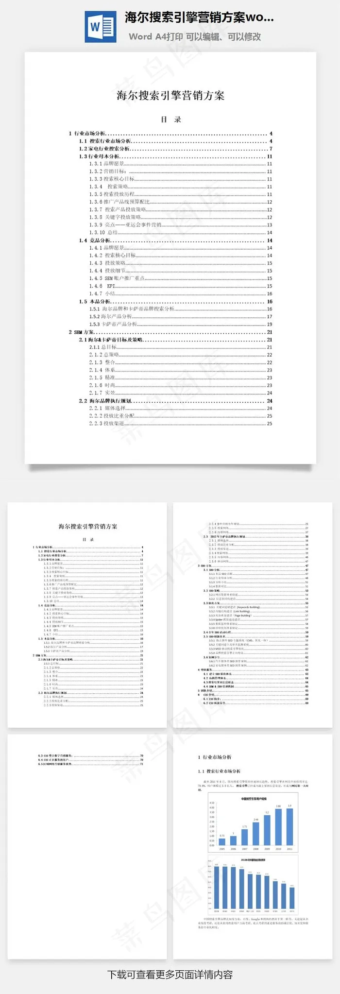 海尔搜索引擎营销方案word文档