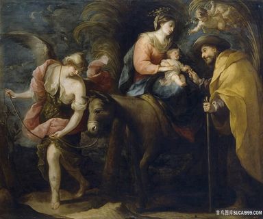 天使老人艺术油画装饰画