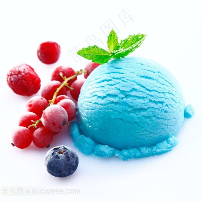 漂亮的蓝色冰淇淋