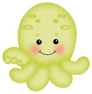 章鱼绿色卡通
