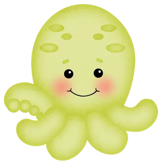 章鱼绿色卡通