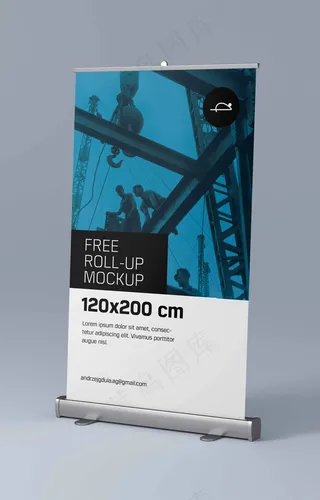 易拉宝样机 易拉宝效果图