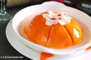 热百合老南瓜中华美食摄影图