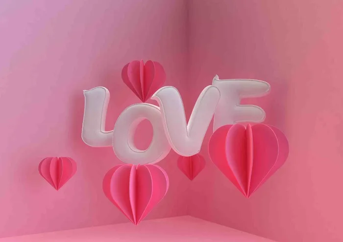 LOVE心形灯笼psd模版下载