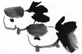 国画鱼虾蟹龟绘画jpg素材