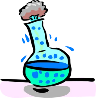 简笔画烧瓶喷发