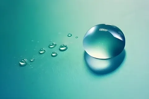 青色大气水滴露珠背景