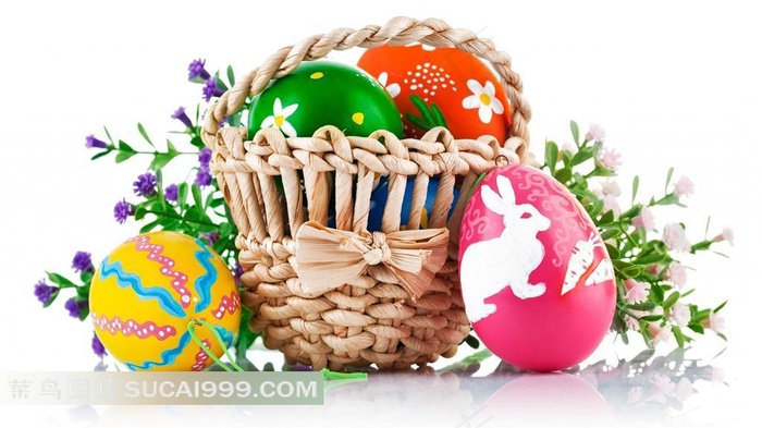 复活节彩蛋及篮子