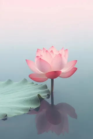 中国风雾面荷花粉色大气背景