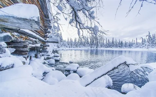 白色的大气雪景 白色的大气雪景