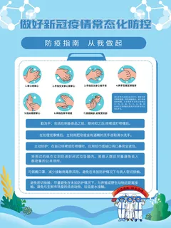 疫情常态化新冠防控系列套图社区宣传公益海报PSD设计素材模板