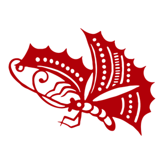 红色喜庆简约风传统吉祥纹样纹路纹理免扣PNG素材图片 (39)