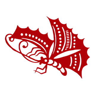 红色喜庆简约风传统吉祥纹样纹路纹理免扣PNG素材图片 (39)