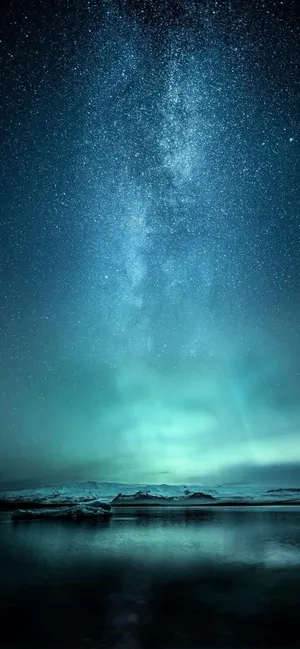 绿色极光壁纸图片