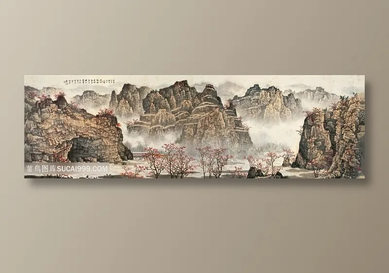 高清白雪石巍峨山脉高清艺术装饰画