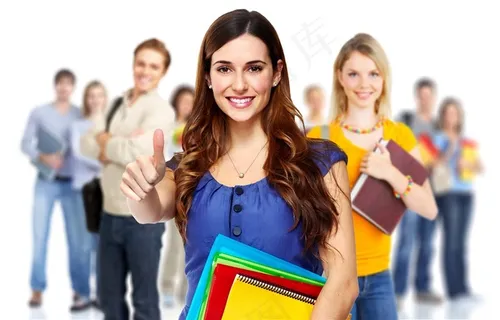 竖大拇指的女大学生高清图片 竖大拇指的女大学生高清图片
