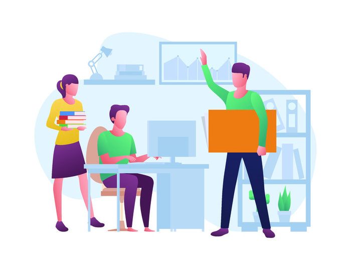 扁平化人物场景办公互联网等距ai矢量设计网页海报UI素材插画