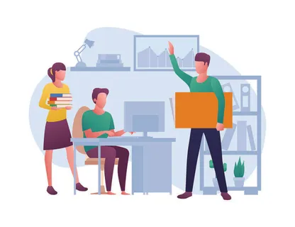 扁平化人物场景办公互联网等距ai矢量设计网页海报UI素材插画