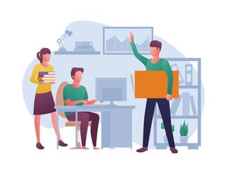 扁平化人物场景办公互联网等距ai矢量设计网页海报UI素材插画