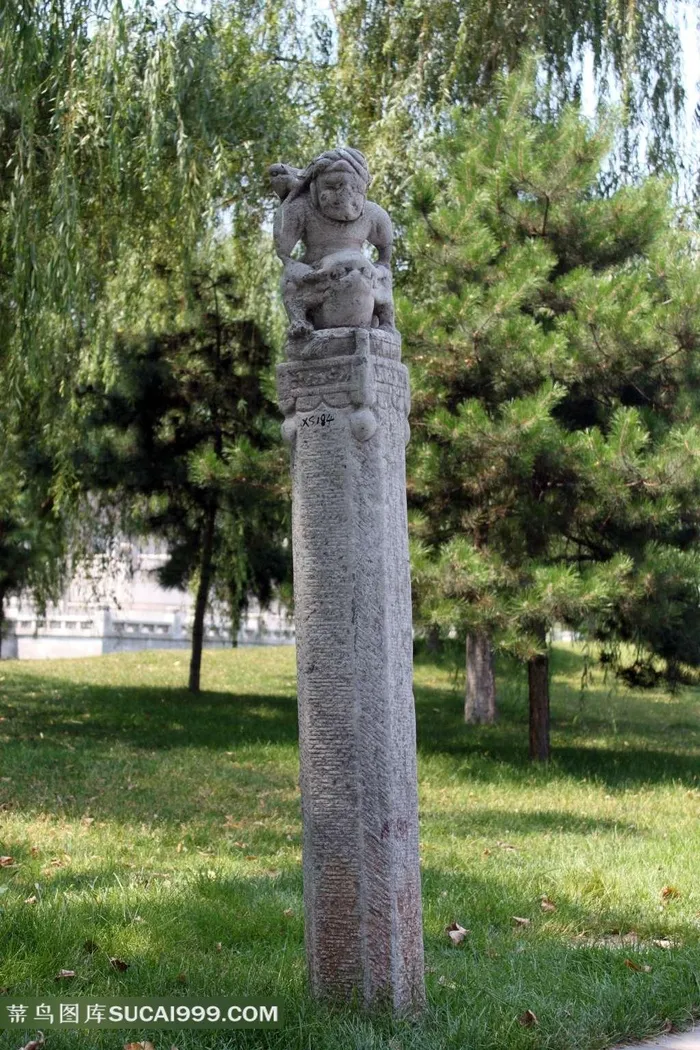 文物栓马桩摄影素材