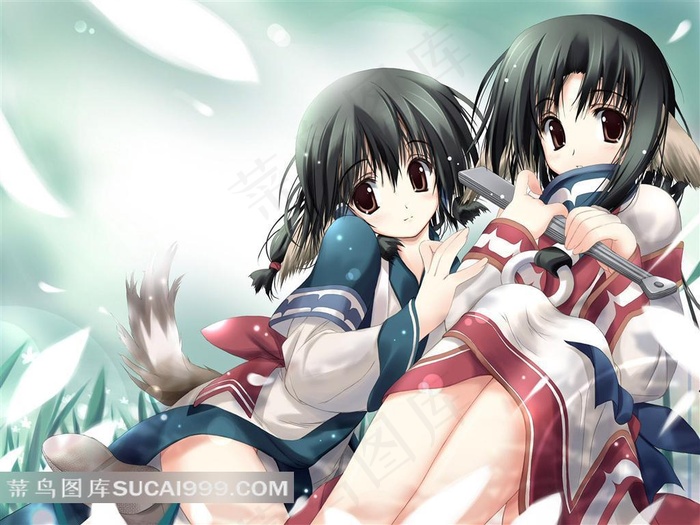 可爱动漫女孩插画