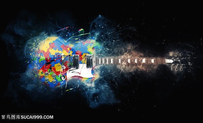 创意弹吉他高清图片