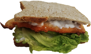 牛油果三明治鸡排生菜酸奶黑麦吐司免抠实物实拍摄影元素素材