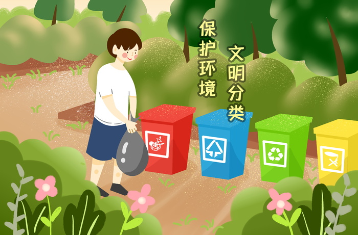 垃圾分类海报psd模版下载