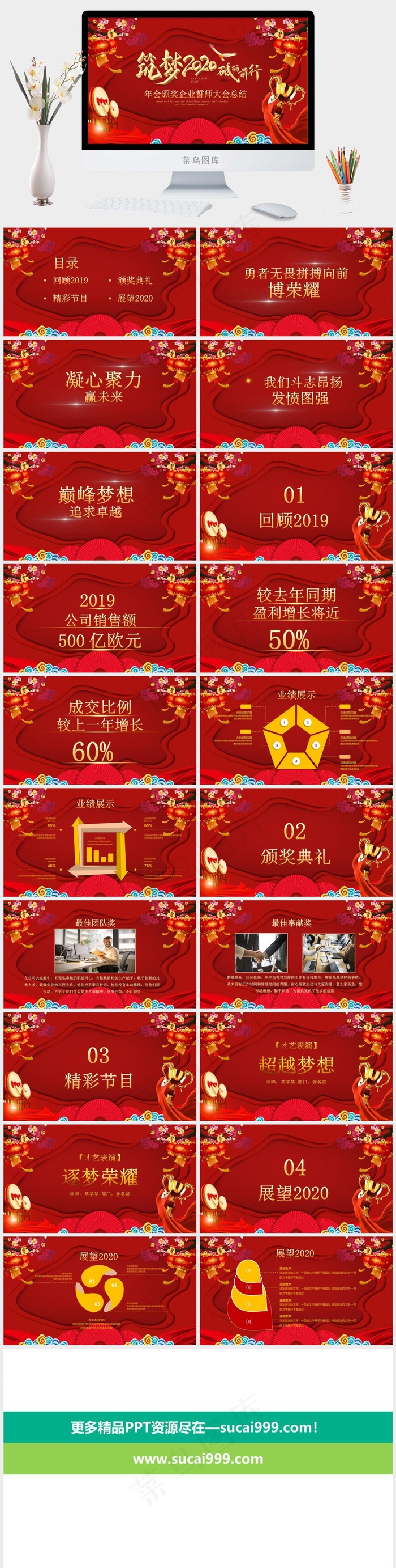 典礼
总结
红色中国风营销PPT模板