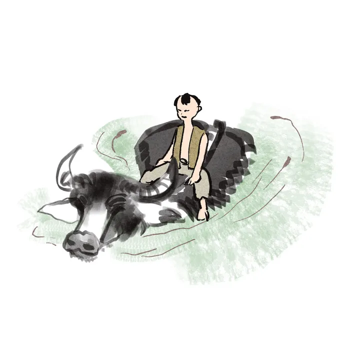清明清明节卡通牧童放牛psd模版下载