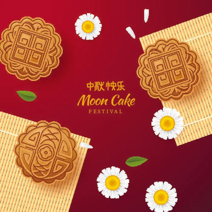 中秋节月饼背景eps,ai矢量模版下载