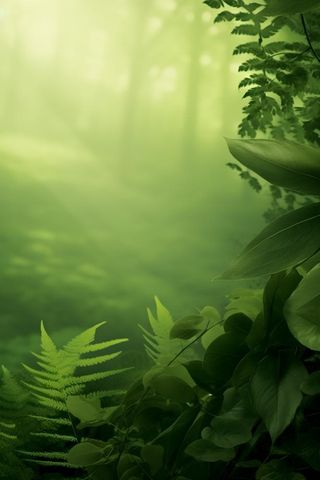 简约树叶丛林小草绿色简约背景