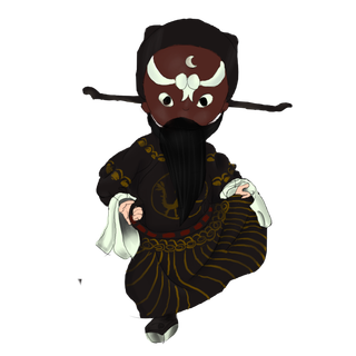 卡通京剧戏剧人物脸谱插画PNG图片 国潮中国风Q版戏剧人物PS素材