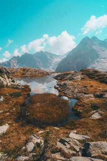 蓝天白云山脉图片 蓝天白云山脉图片