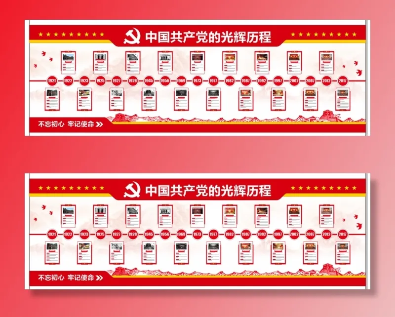 党建党史文化墙源文件CDR平面效果图cdr矢量模版下载
