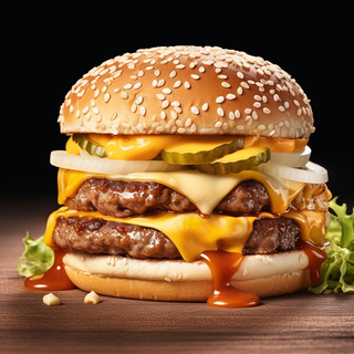 美味汉堡包美食摄影图