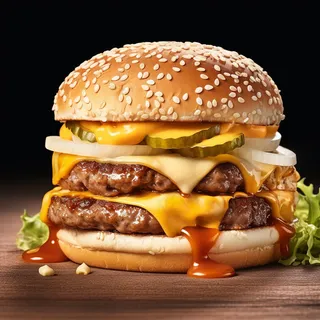 美味汉堡包美食摄影图