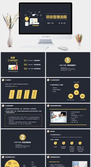 公司企业项目管理流程PPT模板预览图