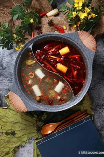 鸳鸯火锅底料摄影图片 鸳鸯火锅底料摄影图片