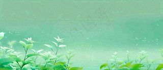 春天河面湖面花草意境古风，春分谷雨